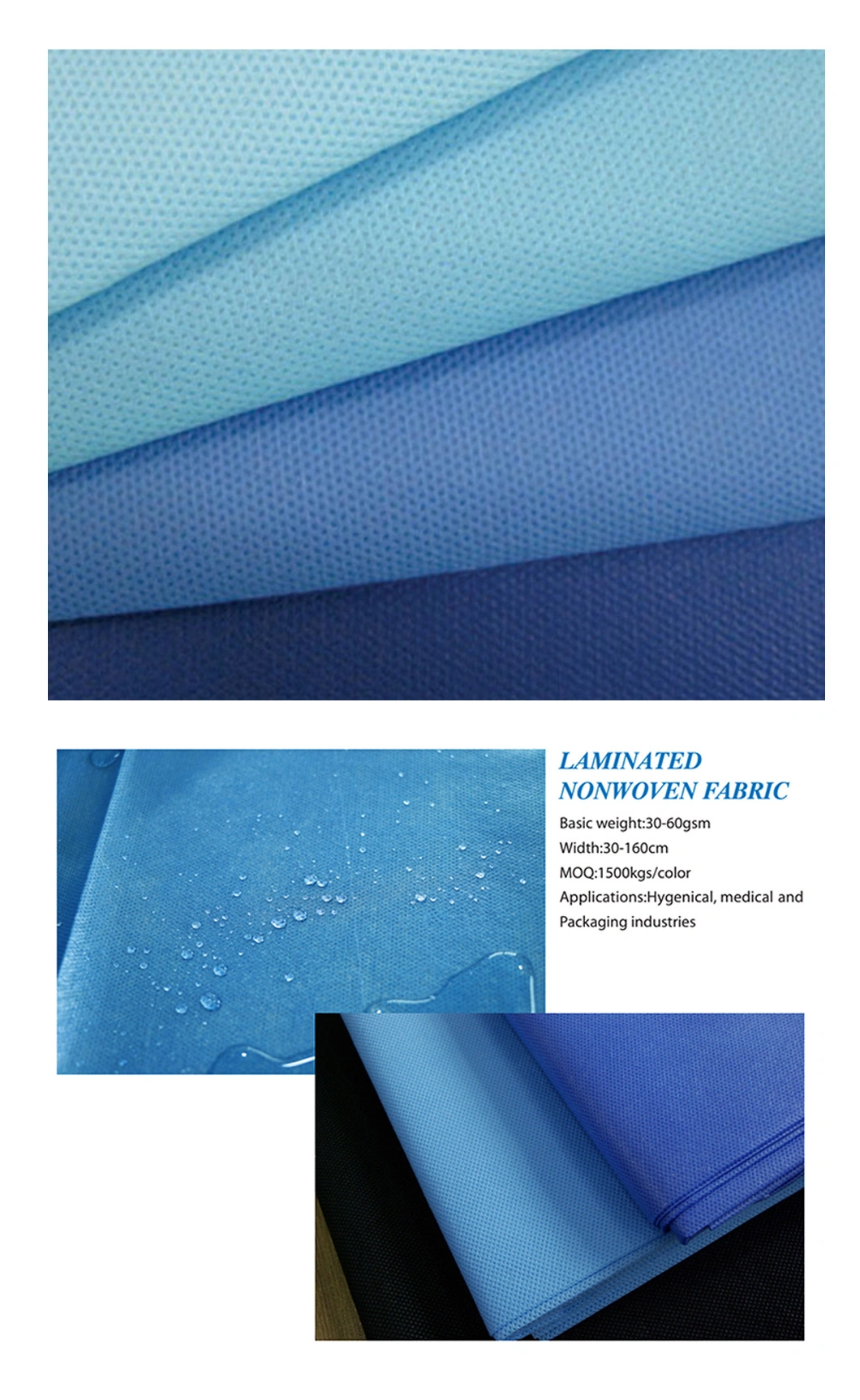 Customized PP Spunbond Polypropylene Non-Woven Nonwoven Fabric for Handbags Non Woven