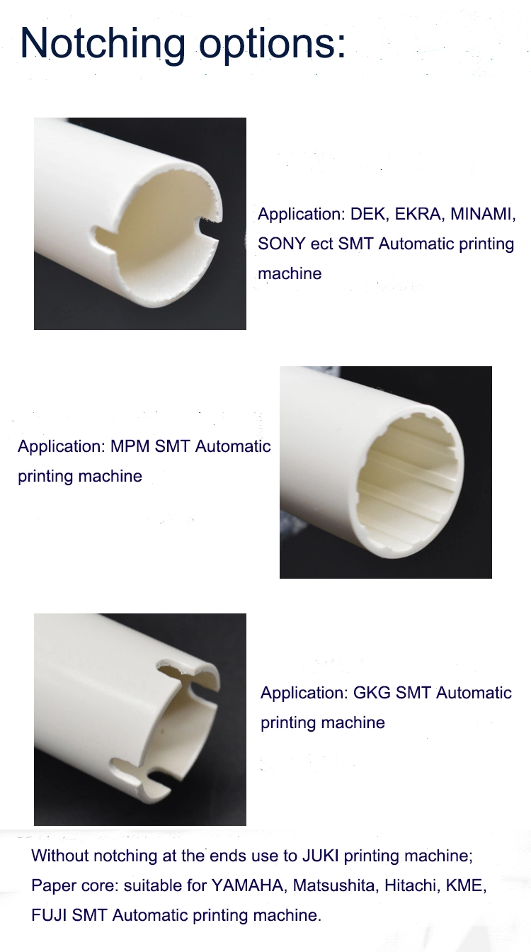 Disposable Ink Absorbing 50GSM White Dek Mpm SMT Stencil Cleaning Wiper Paper Roll